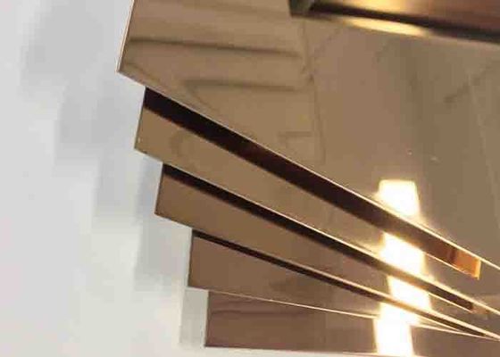 ราคาดี กระจกแกะสลัก ผิวสีทอง 1219mm Sus 201 Stainless Steel ออนไลน์